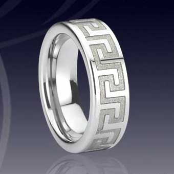 WCR0333-Laser Engrave Tungsten Wedding Ring