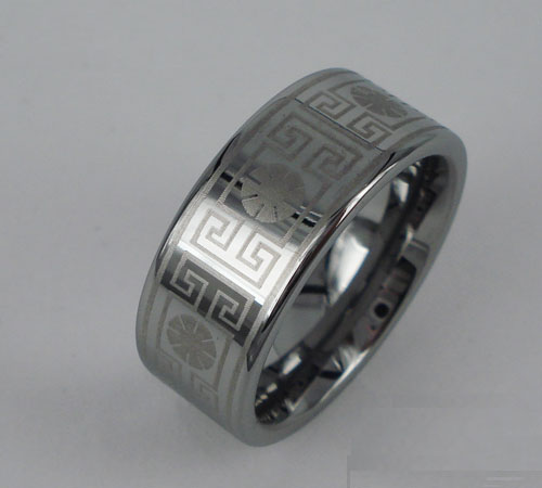 WCR0416-Engrave Tungsten Wedding Ring