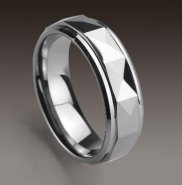 WCR0439-Polished Tungsten Wedding Ring