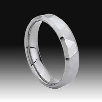 WCR0443-Polished Tungsten Carbide Wedding Ring
