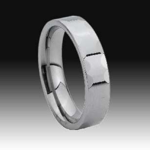 WCR0444-Polished Tungsten Carbide Wedding Rings