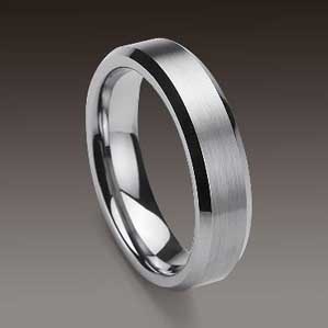 WCR0460-Polished Tungsten Carbide Wedding Rings
