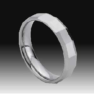 WCR0461-Polished Tungsten Carbide Wedding Band
