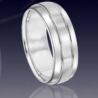 WCR0472-Polished Tungsten Wedding Rings