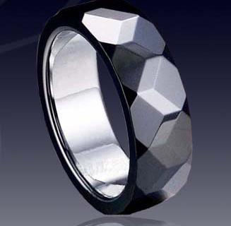 WCR0475-Polished Tungsten Carbide Wedding Ring