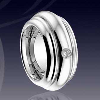 WCR0172-Cheap Tungsten Diamond Ring