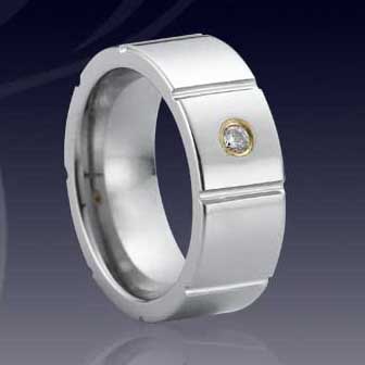 WCR0175-Tungsten Carbide CZ Wedding Rings