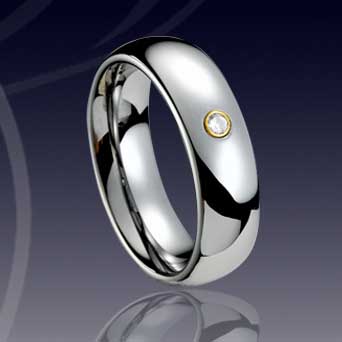 WCR0184-Popular Tungsten Diamond Ring