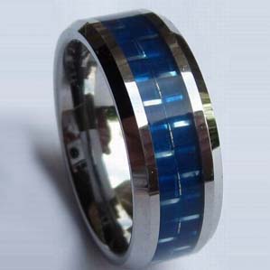 WCR0202-Tungsten CZ Wedding Ring
