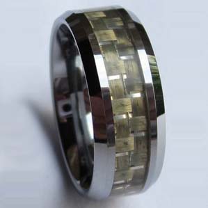 WCR0204-Tungsten CZ Wedding Rings