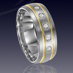 WCR0219-Tungsten Carbide Diamond Rings