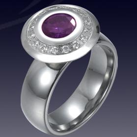 WDR0033-Tungsten Diamond Ring